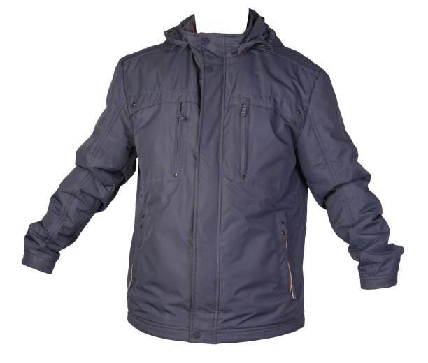 istock Men's jacket in a hood isolated on a white background. Windbreaker jacket front view. 1188060261