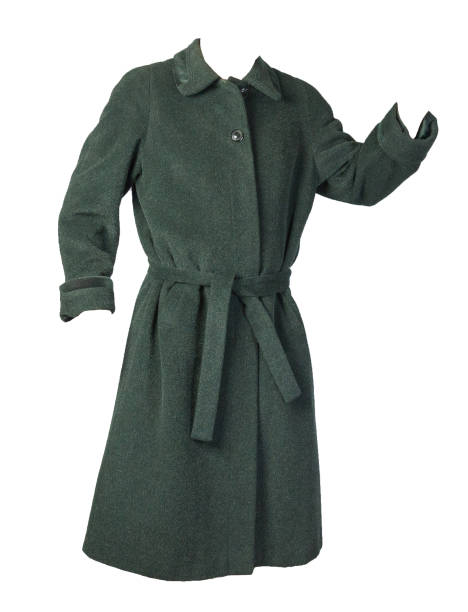istock Female woolen coat with a hood Isolated on a white background. 1188060262