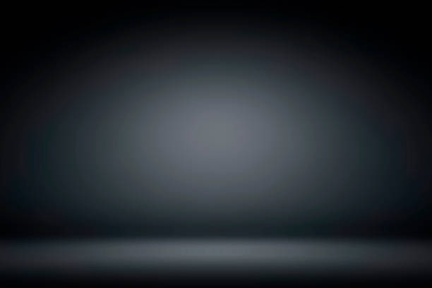 ボーダーブラックビネットの背景を持つ抽象的な豪華な黒のグラデーション。スタジオの背景 - 明かり 写真 ストックフォトと画像