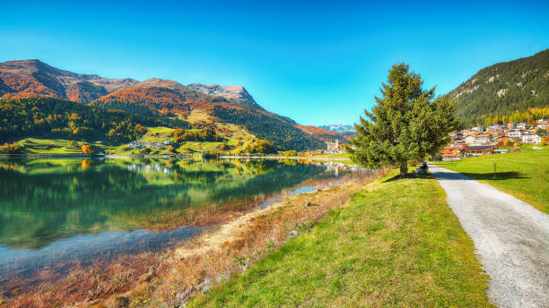 istock Splendid autumn panorama of Haidersee 1188069583