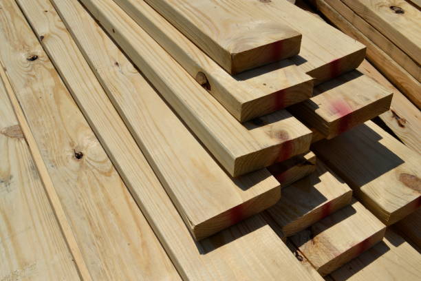 istock Wood for New Home Under Construction 1188072393