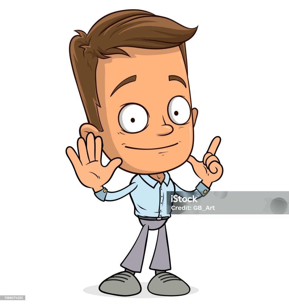 Cartoon Funny Boy Character Ready For Animation Stock Illustration -  Download Image Now - Cartoon, Brown Hair, Head - iStock