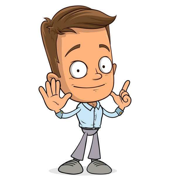 Cartoon Funny Boy Character Ready For Animation Stock Illustration -  Download Image Now - Cartoon, Brown Hair, Head - iStock