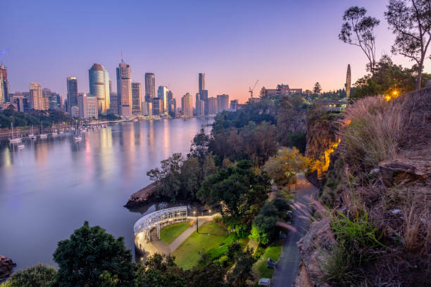 istock Riverside Cityscape Morning Twilight 1188074259