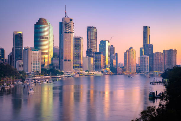 istock Riverside Cityscape Morning Twilight 1188074274