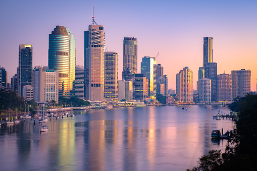 Brisbane, Australia. I captured this image on a Saturday morning when I was wandering around Kangaroo Point. This image is a high-quality shot encapsulating the city of Brisbane by the river.