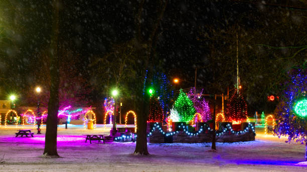 istock Snowy town Christmas display 1188081369