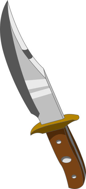 bowie messer vectorel - weapon dagger hunting hunter stock-grafiken, -clipart, -cartoons und -symbole
