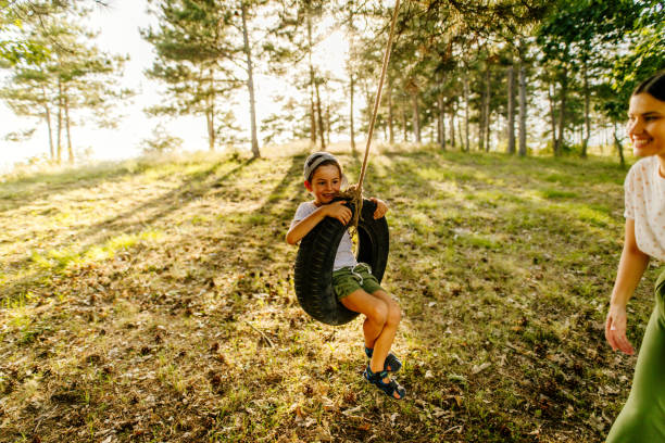 istock Tire swing in the nature 1188086470