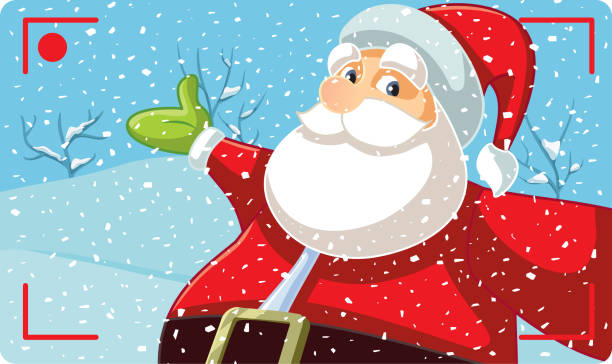 Vlogger Santa Claus Filming The Snow Vector Cartoon Stock Illustration - Download Image Now - iStock Vlogger Santa Claus Filming The Snow Vector Cartoon Stock Illustration - Download Image Now - iStock
