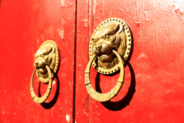 Ancient Chinese architecture copper door knocker