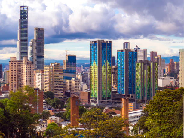 Panoramic view of Bogota - Colombia stock photo