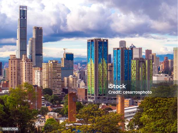 Panoramic View Of Bogota Colombia Stock Photo - Download Image Now - Bogota, Colombia, City