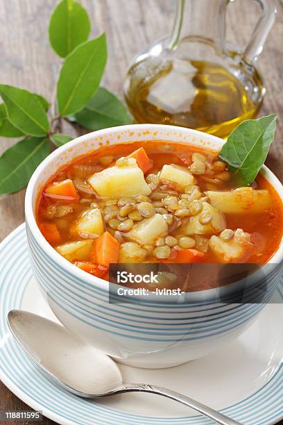 Lentil Soup Stock Photo - Download Image Now - Bay Leaf, Bowl, Branch - Plant Part