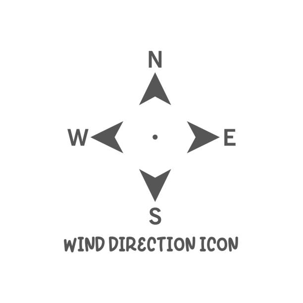 風向き北西東のアイコンシンプルなフラットスタイルベクトルイラスト。 - compass direction map north点のイラスト素材／クリップアート素材／マンガ素材／アイコン素材