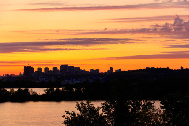 istock Sunset over the Dnieper river in Kiev, Ukraine 1188120406