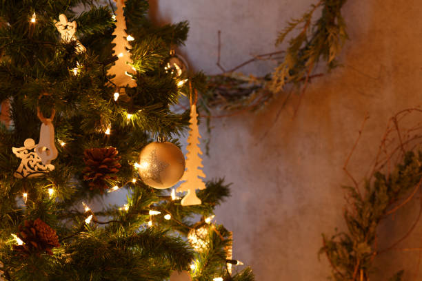 istock Close up of beautiful decorated christmas tree. 1188145000