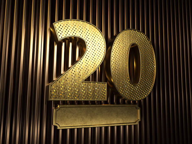 istock number 20 (number twenty) with small holes 1188145042