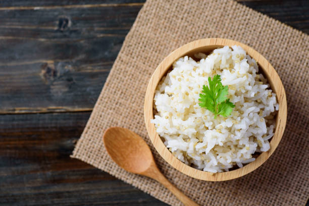 istock Cooked rice with quinoa seed in bowl 1188149863