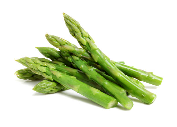 effective boiled asparagus - asparagus imagens e fotografias de stock