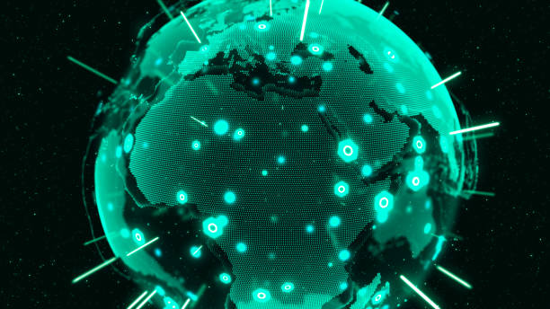 istock 3D Digital Earth shows concept of global network 1188155964