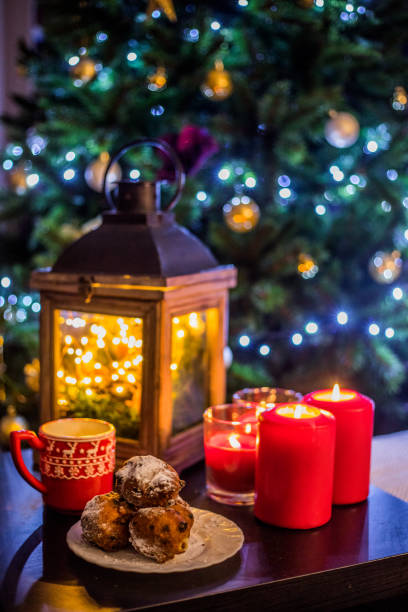 Stylish xmas festivities in a family home adorned with christmas decorations