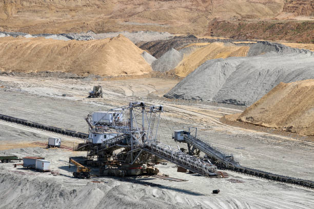 istock Giant excavator overhaul open pit coal mine 1188162377