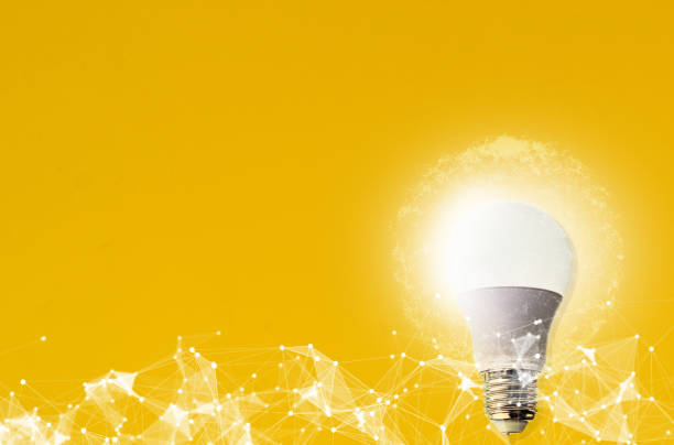 istock global connection communication lines around the light bulb, abstract technology 1188164446