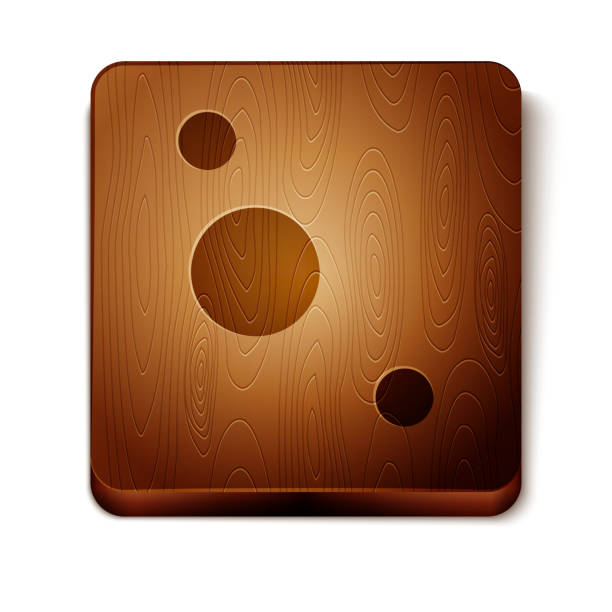 istock Brown Solar system icon isolated on white background. The planets revolve around the star. Wooden square button. Vector Illustration 1188164508