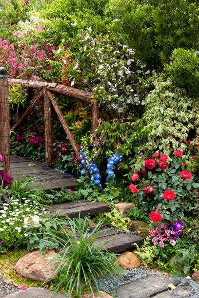 istock A footpath in the garden which is full of multi colored flower 1188164678