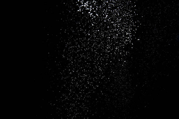 istock Realistic falling snowflakes. Isolated on black background. 1188168526