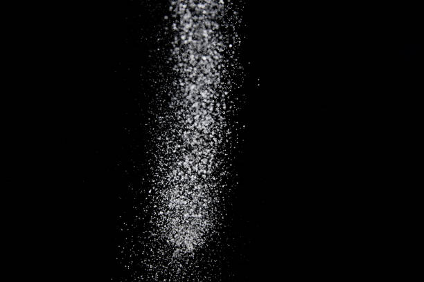 istock Realistic falling snowflakes. Isolated on black background. 1188168527