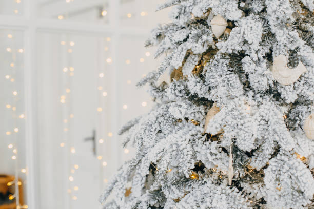 istock Christmas decorations on Christmas tree with lights 1188170745