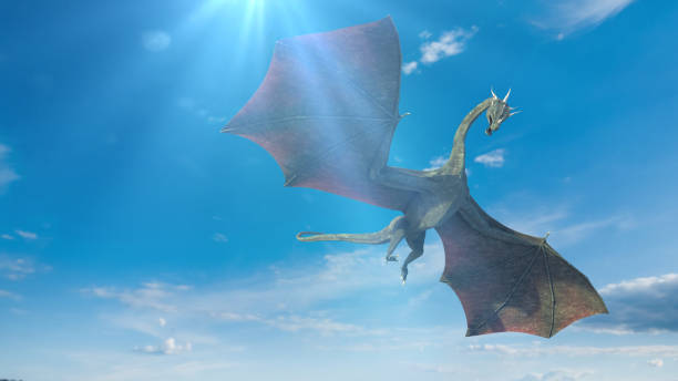 istock flying dragon lit by the Sun 1188172277