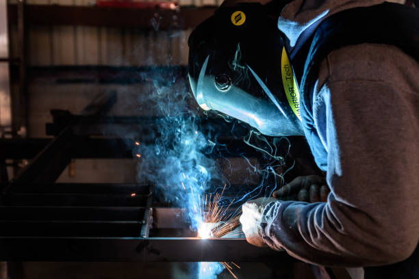 Welder Craft trade automatic welding torch stock pictures, royalty-free photos & images