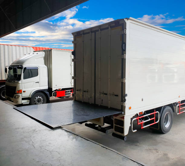 istock The truck container docking load shipment cargo at warehouse 1188174311
