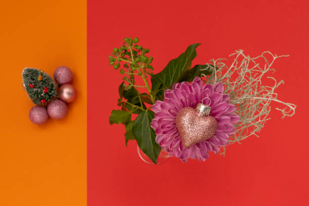 istock Flower with heart on colorful background. 1188178127