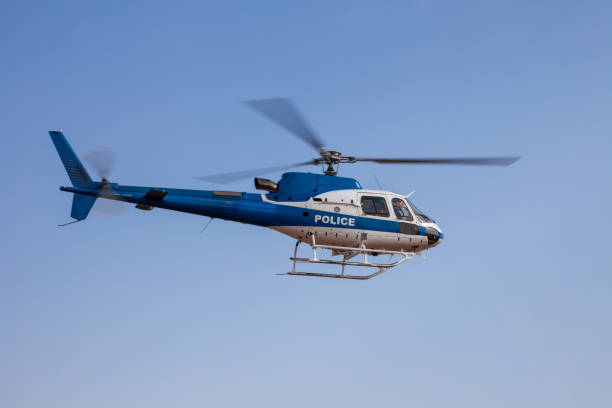 istock Police helicopter in flight speeding 1188178455
