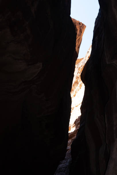 Canyon at the entrance in Petra, Jordan ancient city