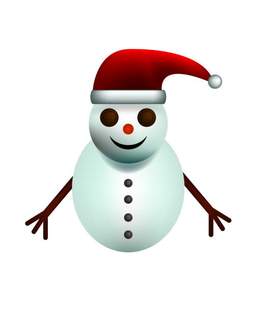 Snowman with hat alone witout backgorund, stock - Illustration Snowman vector with all parts movable without background. vector illustration witout stock illustrations