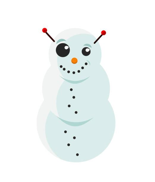 Snowman witout backgorund, stock - Illustration Snowman vector with all parts movable without background. vector illustration witout stock illustrations