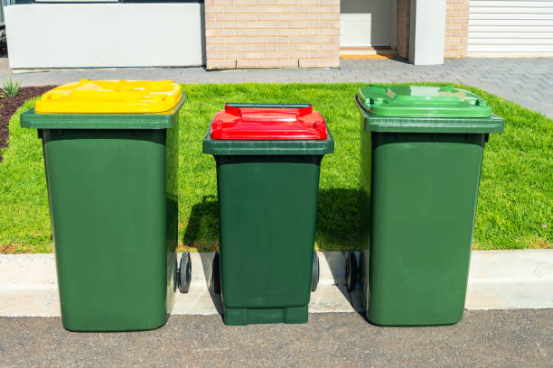 istock Home waste wheelie bins set on front yard 1188183324