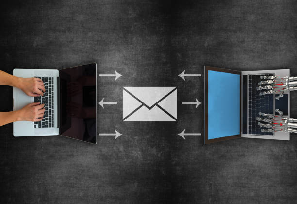 istock Concept of email receiving and sending on blackboard 1188187828
