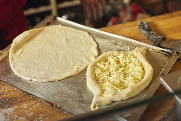 istock Cooking process, culinary, recipe, home bakery, khachapuri 1188189493