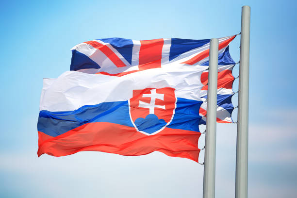 istock Flags of Slovakia and Great Britain 1188190294