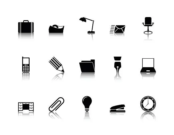 Vector illustration of Office icons