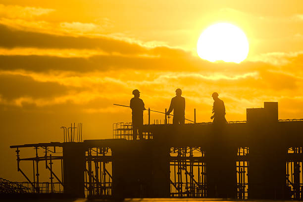 Konstruktion Sonnenuntergang – Foto