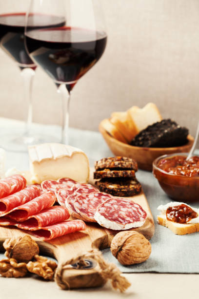 istock Red wine and charcuterie assortment 1188208193