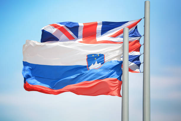 istock Flags of Slovenia and Great Britain 1188214346