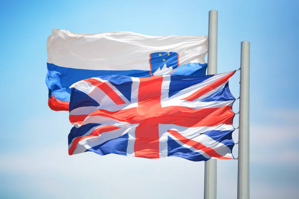 istock Flags of Great Britain and Slovenia 1188214348